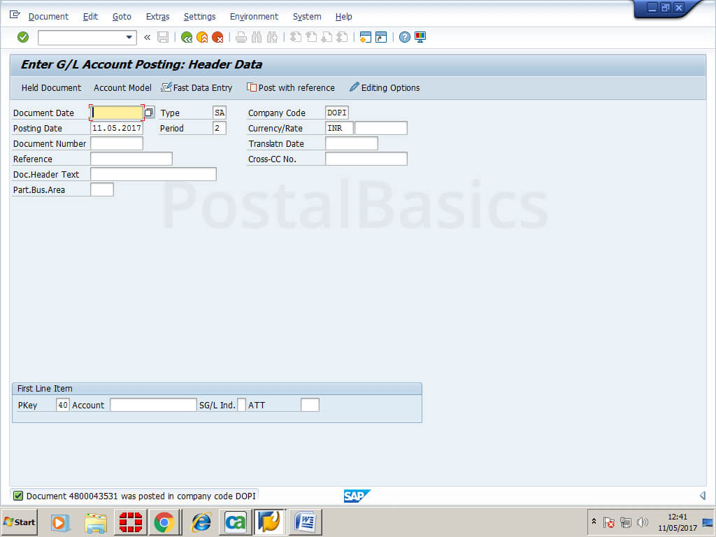 Cash conveyance or Office Expense in SAP Module of Post Office