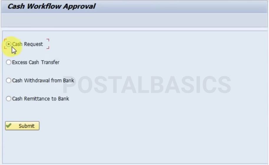 Cash remittance to Branch Office