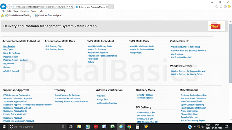 Delivery and Postman Management System(DPMS) Process