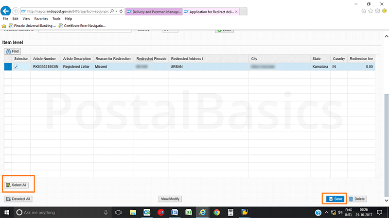 Accountable Mails Individual - DPMS Process