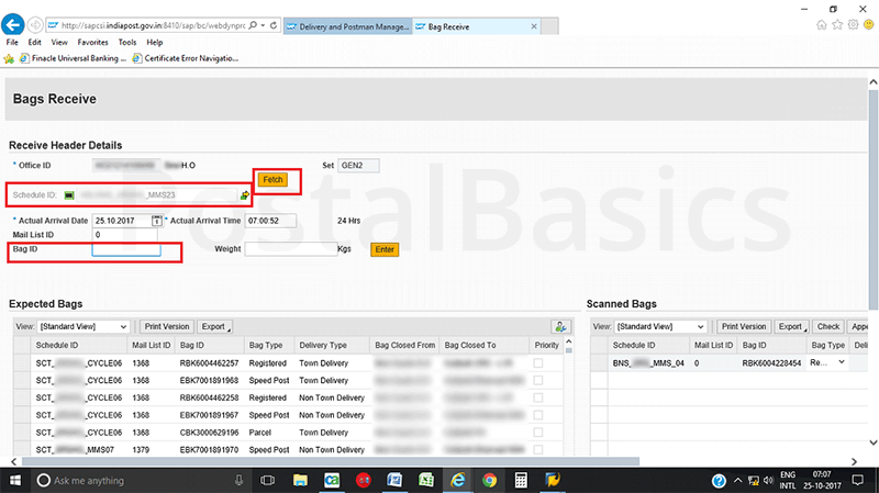 Accountable Mails Individual - DPMS Process