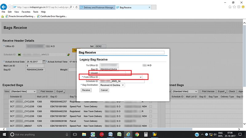 Accountable Mails Individual - DPMS Process