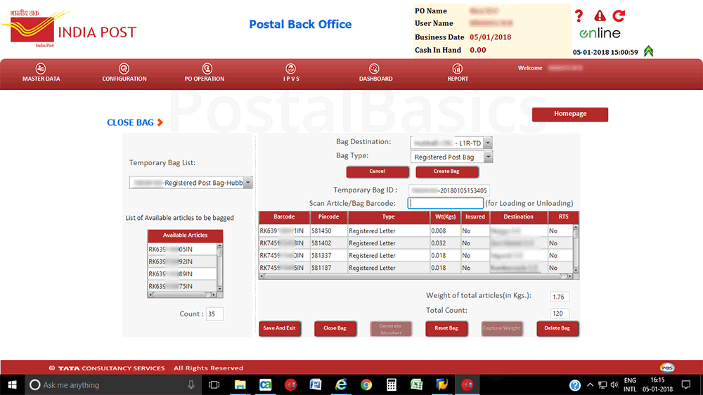 IPVS - Indian Post Visibility System