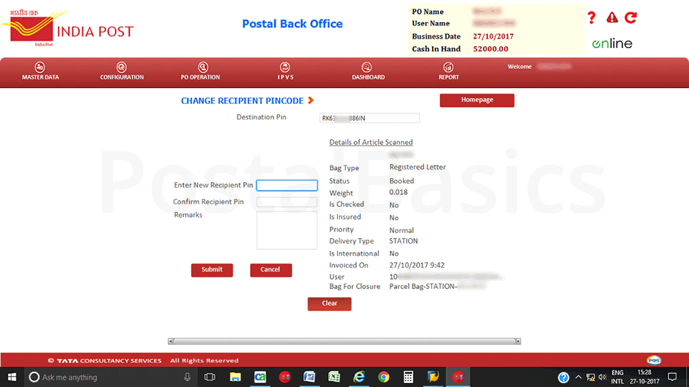 IPVS - Indian Post Visibility System