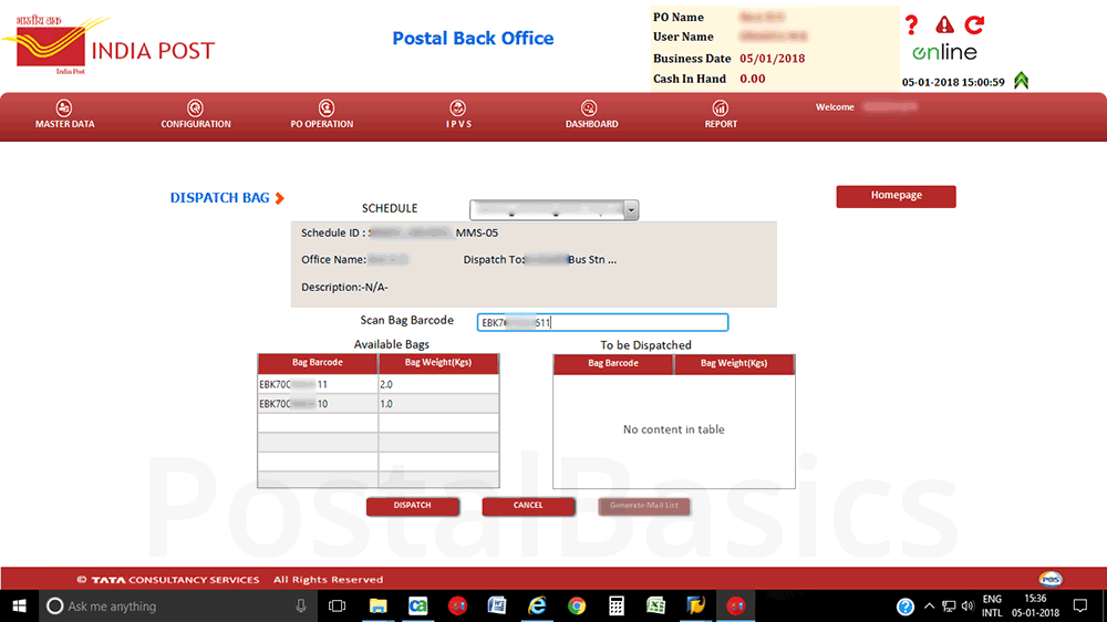 IPVS - Indian Post Visibility System