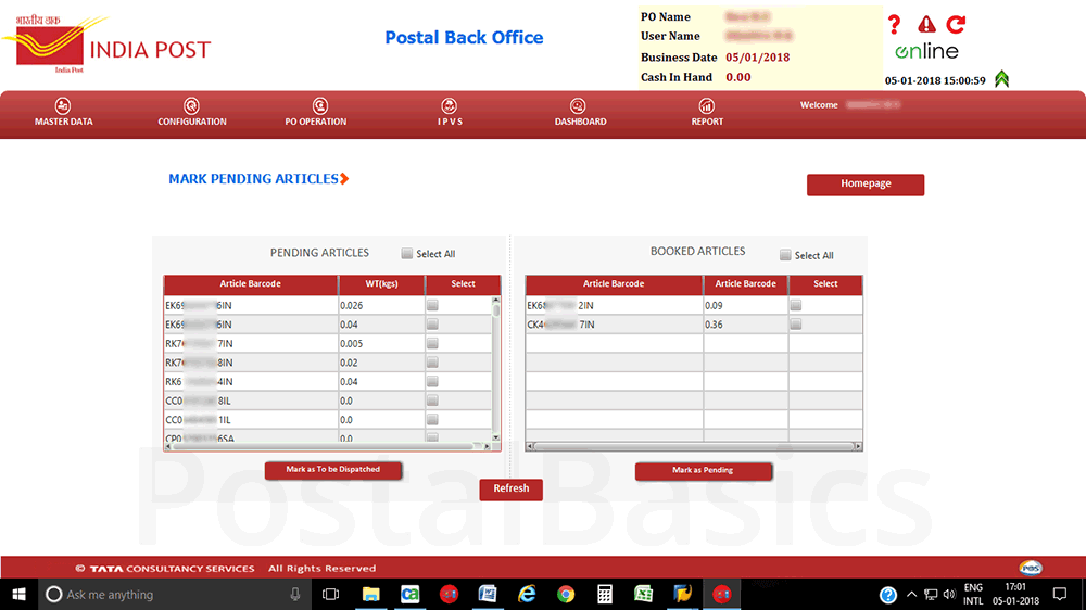 IPVS - Indian Post Visibility System