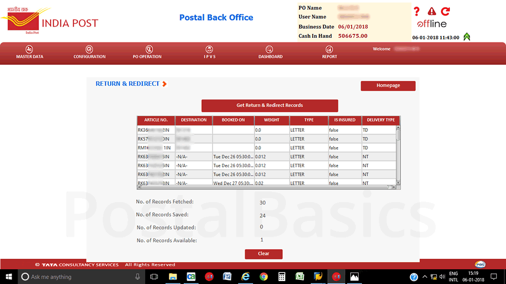 IPVS - Indian Post Visibility System