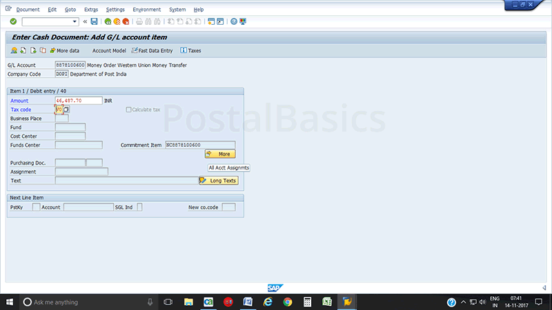MMT/WUMT or Cash Conveyance Payment in SAP module