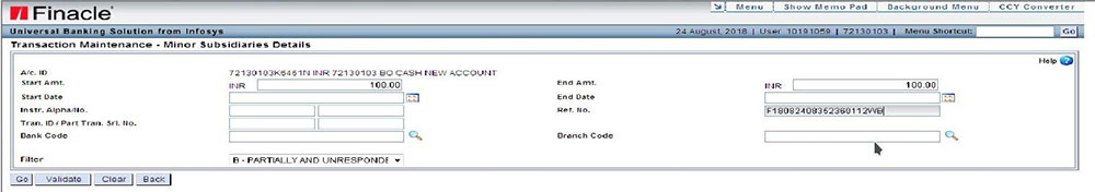 Funding RICT SB Account