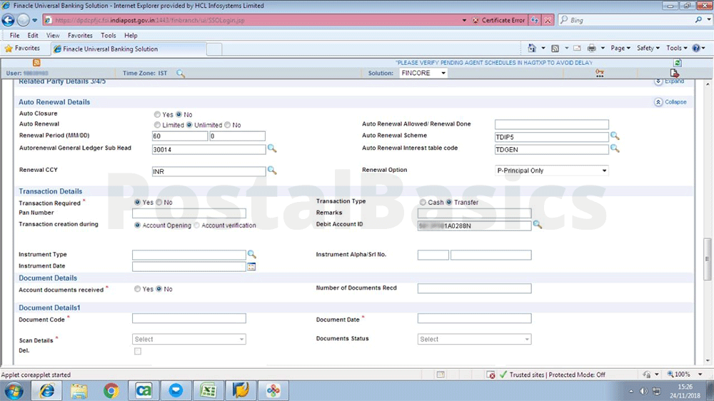 RICT How to open a TD account